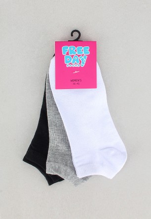 WOMENS 3PK SPORT SOCKS