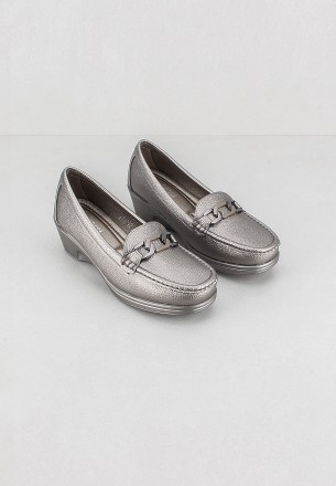 Lararossi Women Slip Ons Metallic