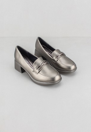 Lararossi Women Slip Ons Metallic