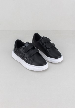 Meran Girls Slip Ons Black