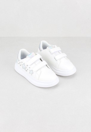 Meran Girls Slip Ons White