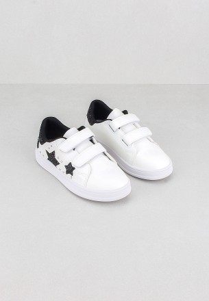 Meran Girls Slip Ons White