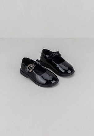 Meran Girls Slip Ons Black