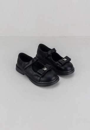 Meran Girls Slip Ons Black