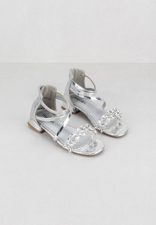 Meran Girls Sandal Silver