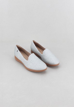 Piccadilly Women Slip Ons and Loafers Silver